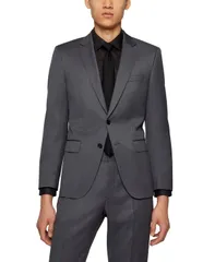 ヒューゴボス メンズ アウター ジャケット・ブルゾン ジャケット Hugo Boss BOSS Mens SingleBreasted Suit Jacket Dark Gray グレーのサムネイル