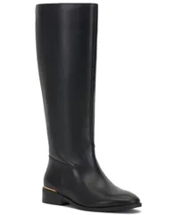 ヴィンスカムート レディース シューズ ブーツ・レインブーツ Vince Camuto Womens Bercla Riding Boots Black Leather ブラックのサムネイル