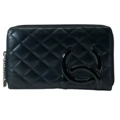 CHANEL シャネル Cambon Line カンボンライン 長財布 ラウンドファスナー オーガナイザー ココマーク キルティング 12260522 ラムスキン ブラック 高級感 上品 本革 レザー コンパクト 収納力 ビジネス メンズ レディース ギのサムネイル