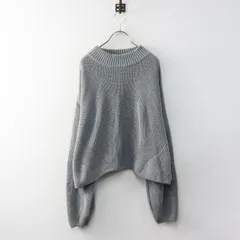 ロイスクレヨン Lois CRAYON モックネックショートプルオーバーニット M グレー┃セーター 畦編み ベーシックトップス【2400015087603】のサムネイル