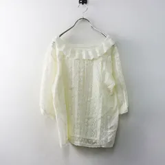 保管品 Archive ロイスクレヨン Lois CRAYON トーションレース切替 ピンタックプルオーバーカットソーM アイボリー┃【2400015087672】のサムネイル