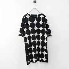 マリメッコ marimekko VEELIA チュニックカットソー XS ピンク×ブラック∥ 半袖 ヴェーリア フレア ゆったり【2400015078694】のサムネイル