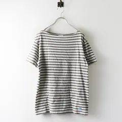 オーシバル ORCIVAL ボーダーボートネックカットソー 3＼グレー Tシャツ コットン オーチバル 半袖【2400015072494】のサムネイル