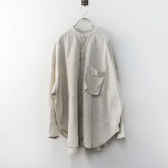 日本製 ユニバーサルティシュ UNIVERSAL TISSU  トリプルワッシャーリネンバンドカラーシャツ キナリ┃ブラウス【2400015086651】のサムネイル