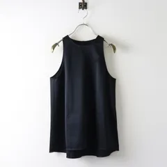 美品 2023SS エーピーストゥディオ AP STUDIO EVERYDAY I LIKE ミニマルサテンノースリーブブラウス■ブラック フレア【2400015090818】のサムネイル