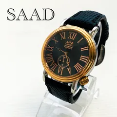 SAAD サード 腕時計 AUTOMATIC 自動巻き アナログ ウォッチ 黒文字盤 ローマ数字 MJSS29/468 ブラック ゴールド メンズ _218のサムネイル