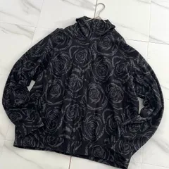 美品✨LAD MUSICIAN ラッドミュージシャン ローズトラックジャケット　ブルゾン 薔薇 花柄 メンズ 44 ブラック 黒 綿 コットンのサムネイル