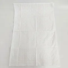 CHECK&STRIPE  未使用 コットンフラワーリング 約110cm×80cm 刺繍 ファブリック 生地 アイボリー レディース【中古】6-0716G◎のサムネイル