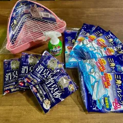 ジェックス　うさぎトイレセット　ヒノキア　三角ラビレット　消臭砂　三角トイレシーツ　うさピカ　小動物　※G2-2-Dのサムネイル