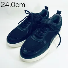 【新品 訳あり】イング　厚底レースアップスニーカー　24.0㎝　黒のサムネイル