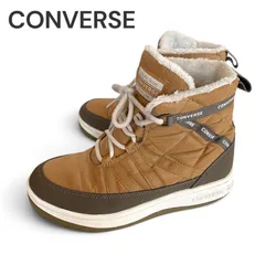 CONVERSE コンバース レディース スノーブーツ 23.0cm キャメル ブラウン ボア ウインターブーツ ハイカット スニーカー 防寒 防滑 38001040 23cm 雪道 旅行 1258KZのサムネイル