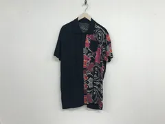 本物デシグアルDesigualコットン柄プリントデカビッグ半袖ポロシャツメンズサーフアメカジミリタリーワークストリートスケータービジネススーツドレスゴルフ3XL黒ブラックインド製のサムネイル
