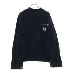 Sacai (サカイ) 23AW ×Carhartt WIP Knit Pullover Detroit カーハート デトロイト プルオーバーニット セーター ブラック 23-03112Mのサムネイル
