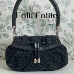 【美品】Folli Follie ショルダーバッグ ブラック パティーバッグ アクセサリーバッグのサムネイル
