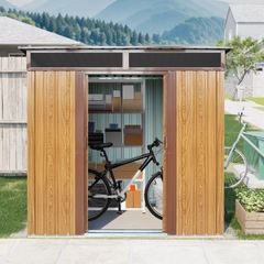 物置 屋外収納庫 小屋 ガーデンシェッド 樹脂製 幅244×奥行190×高218