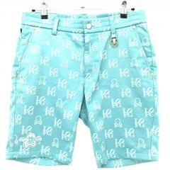 美品】マークアンドロナ ハーフパンツ スモーキーブルー系×ライト