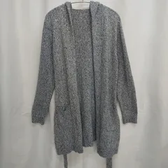 M1-04308 【Women】ニッセン 長袖 ロングニットカーディガン (LL) / 杢グレー HT-春秋のサムネイル