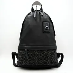 LOEWE（ロエベ）アナグラム バックパック ヴィンテージ リュック デイパック アナグラムジャカード ブラック レザー メンズ レディース 【中古】のサムネイル