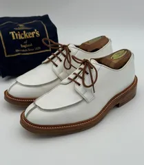 Tricker's トリッカーズ Uチップ ホワイト 白 UK7-5 目安25.5cm シューバッグ付のサムネイル