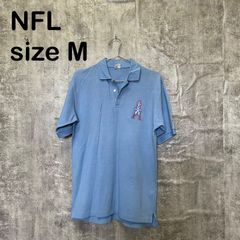 [T-1854]NFL 공식 M 폴로 셔츠 라이트 블루 하늘색 로고 자수 미식가 USA 헌옷 스포츠 아메카지 반소매