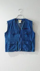 90-00’s L.L.Bean Zip-up denim fishing vest Kids:Mのサムネイル