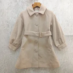Heather ヘザー コート 2way シンプル ステンカラーコート ノーカラーコート 大きめボタン ベージュ Sサイズ ◎_◇〇☆のサムネイル