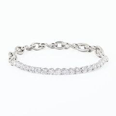 新品 スワロフスキー SWAROVSKI ブレスレット Matrix マトリックス S字型チェーン バングル クリア シルバー メンズ レディース 5753926 ジュエリー アクセサリーのサムネイル