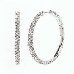 新品 スワロフスキー SWAROVSKI ピアス Dextera フープピアス クリア シルバー レディース 5754156 ジュエリー アクセサリーのサムネイル