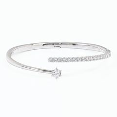 新品 スワロフスキー SWAROVSKI バングル Matrix マトリックス ブレスレット クリア シルバー レディース 5753570 ジュエリー アクセサリーのサムネイル