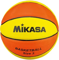 ミカサ MIKASA バスケット バスケットボール 3号 イエロー×オレンジ ばすけ 3号球 ゴム製 部活 練習 試合 大会 筋トレ トレーニング 自主練習 朝練 ぼーる ばすけっとぼーる 学生  B3JMRYO イエロー×オレンジのサムネイル