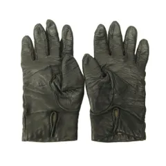 マックスマーラ MAX MARA 白タグ 手袋 グローブ ロゴ メタルパッチ レザー 黒 ブラック 0730 ■IBO100のサムネイル