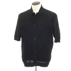 【新品】ラルディーニ LARDINI コットン 襟付き 半袖 カーディガン ブラック【サイズXXXL】【メンズ】のサムネイル