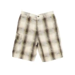 【中古】ベルウィッチ BERWICH コットン チェック×オルテガ柄 ショートパンツ ベージュxホワイト【サイズ48】【メンズ】のサムネイル