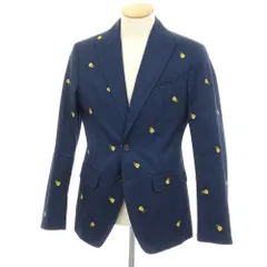【新品】ディースクエアード DSQUARED2 Fruit Embroidery London コットン パイナップル 2B カジュアルジャケット ネイビーxイエロー【サイズ44】【メンズ】のサムネイル