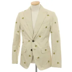 【新品】ディースクエアード DSQUARED2 Fruit Embroidery London コットン バナナ 2B カジュアルジャケット ベージュxイエロー【サイズ44】【メンズ】のサムネイル