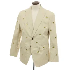 【新品】ディースクエアード DSQUARED2 Fruit Embroidery London コットン バナナ 2B カジュアルジャケット ベージュxイエロー【サイズ56】【メンズ】のサムネイル