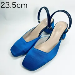 【新品 訳あり】カリーノ　バックストラップミュールパンプス　23.5㎝　青のサムネイル