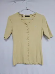 GUESS ゲス 半袖 ゴージカーディガン 黄色 Sのサムネイル