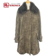 FENDI フェンディ ロングコート ツイード ビスコース ブラウンのサムネイル