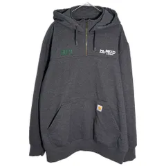Carhartt カーハート RAIN DEFENDER ハーフジップ スウェットパーカー 企業 グレー(メンズ XL)中古 古着 Y6853のサムネイル