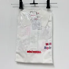 ”希少！”新品 【 ミキハウス 】 ポロシャツ 白 Mサイズのサムネイル