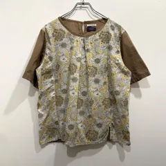 CASTLE & HAMMOCK キャッスルアンドハンモック リバティプリント タナローン生地 ベージュ ブラウン ブラウス プルオーバー M【送料込み】のサムネイル