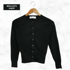 NOLLEYS SOPHI ノーリーズソフィー クルーネックカーディガン ネイビー Mサイズ 〇□のサムネイル
