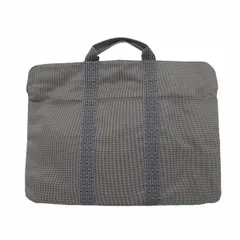 【6ge5425-k】エルメス ブリーフケース エールラインフラットビッグ ナイロン グレー シルバー金具【中古】メンズ レディース ユニセックスのサムネイル