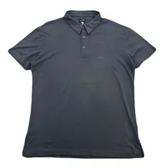 アルマーニジーンズ ARMANI JEANS ポロシャツ 半袖 メンズ XXL ダークグレー コットン100％ ワンポイント ビッグサイズのサムネイル