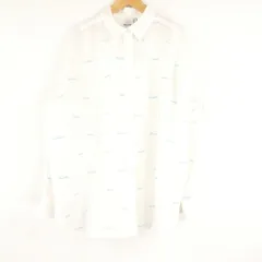未使用 MUVEIL ミュベール MA254FB002 レター刺繍 シャツブラウス 40(L相当) コットン 長袖 レディース AN3761A95 のサムネイル