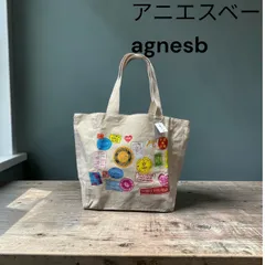 ★未使用★タグ付き agnes b. アニエスベー キャンバストートバッグ 生成りのサムネイル