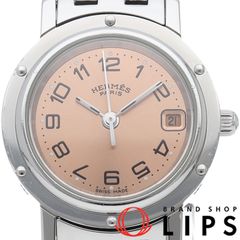 エルメス クリッパー レディース時計 CL4.210  SS レディース時計 ピンク 仕上げ済  美品 【中古】