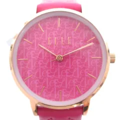 エル ELLE タグ付き 腕時計 ウォッチ クォーツ アナログ ピンク ゴールドカラー /MGのサムネイル