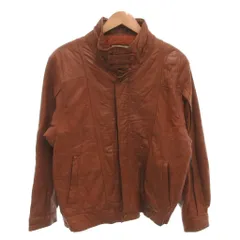 ヴァレンティノ ヴァレンチノ  VALENTINO UOMO ヴィンテージ レザージャケット 革ジャン ジップアップ チンフラップ 短丈 M ブラウン /MXのサムネイル